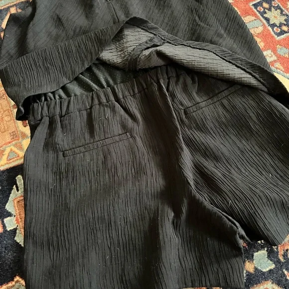 NWT Anthropologie Elevenses Textured Sleeveless Angled blouse Romper pockets M - Picture 4 of 11